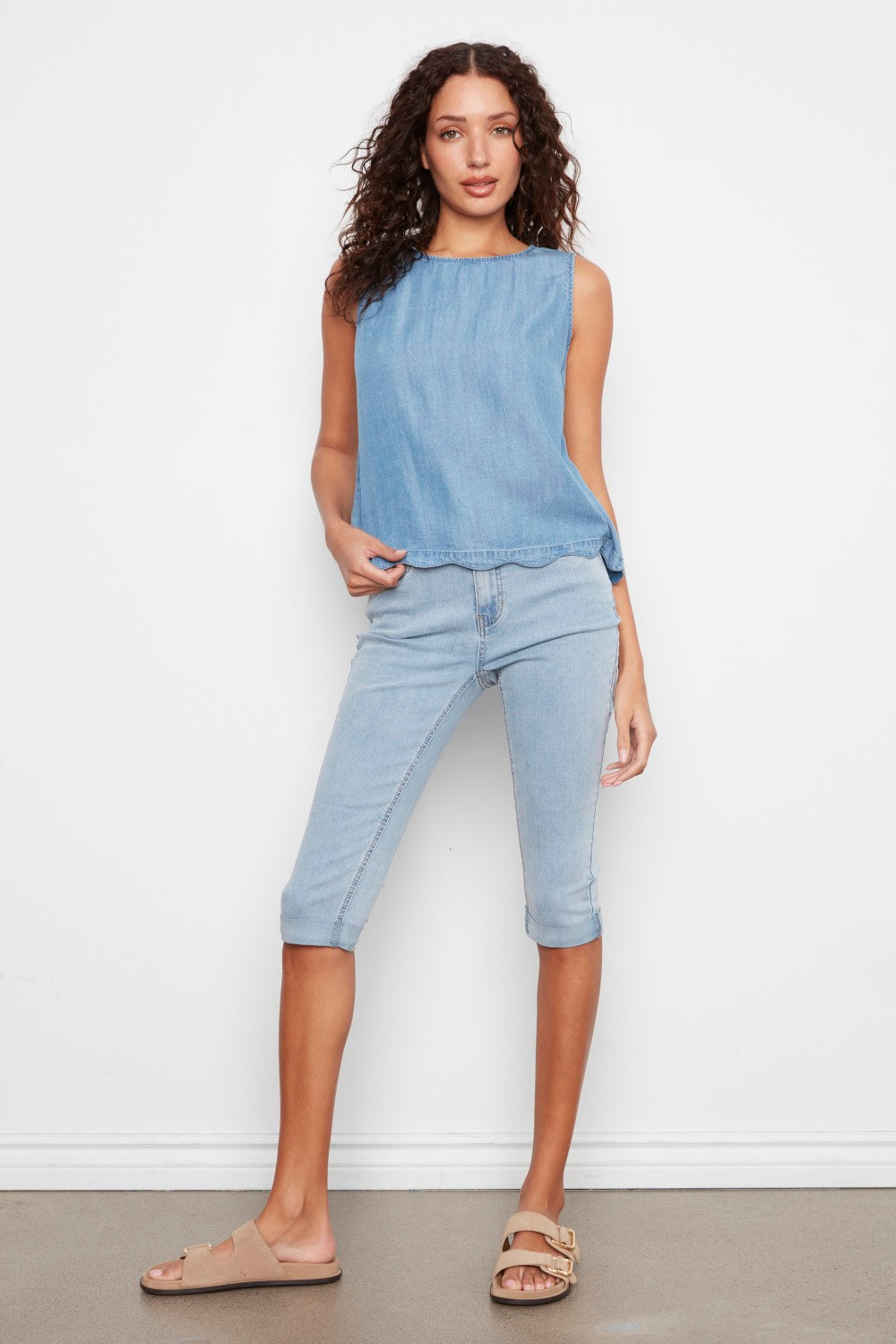 Charlie B Top C4698-578C-156 Mittelblau