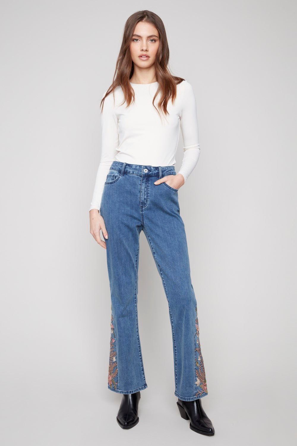 Charlie B Jeans C5574R-431A-156 mittelblau