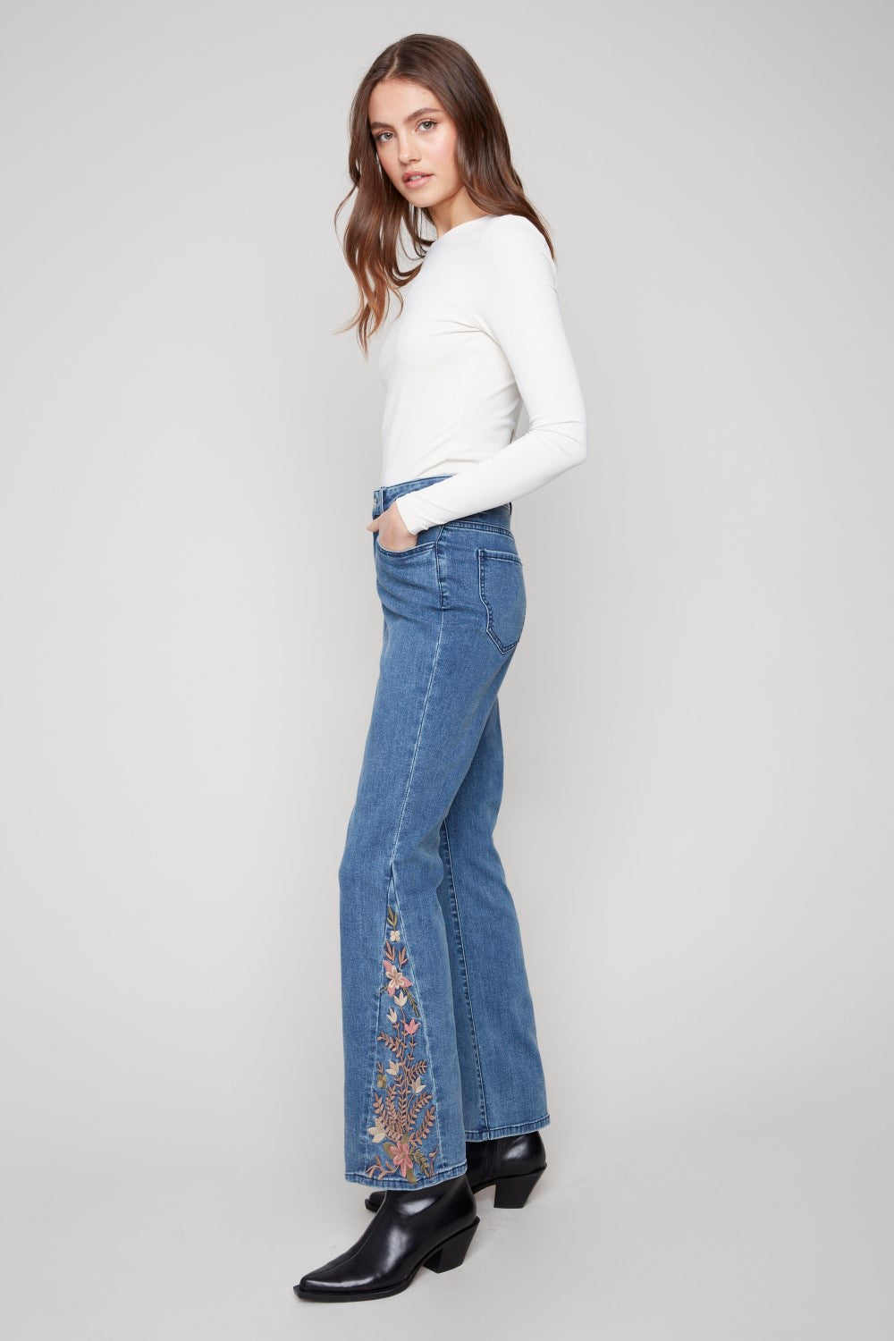 Charlie B Jeans C5574R-431A-156 mittelblau