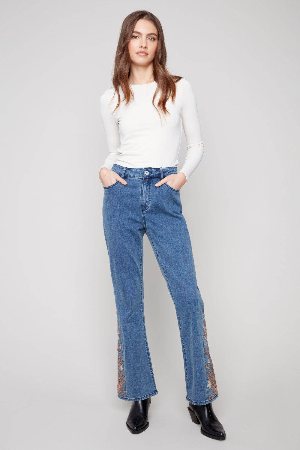 Charlie B Jeans C5574R-431A-156 mittelblau