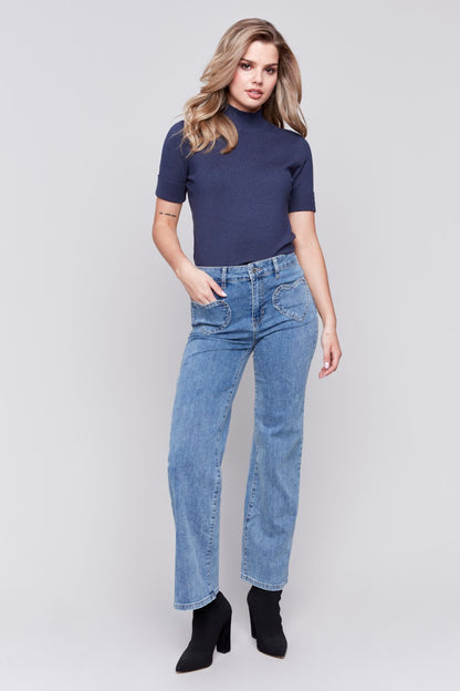 Charlie B Jeans C5574-431A-156 Azul mediano