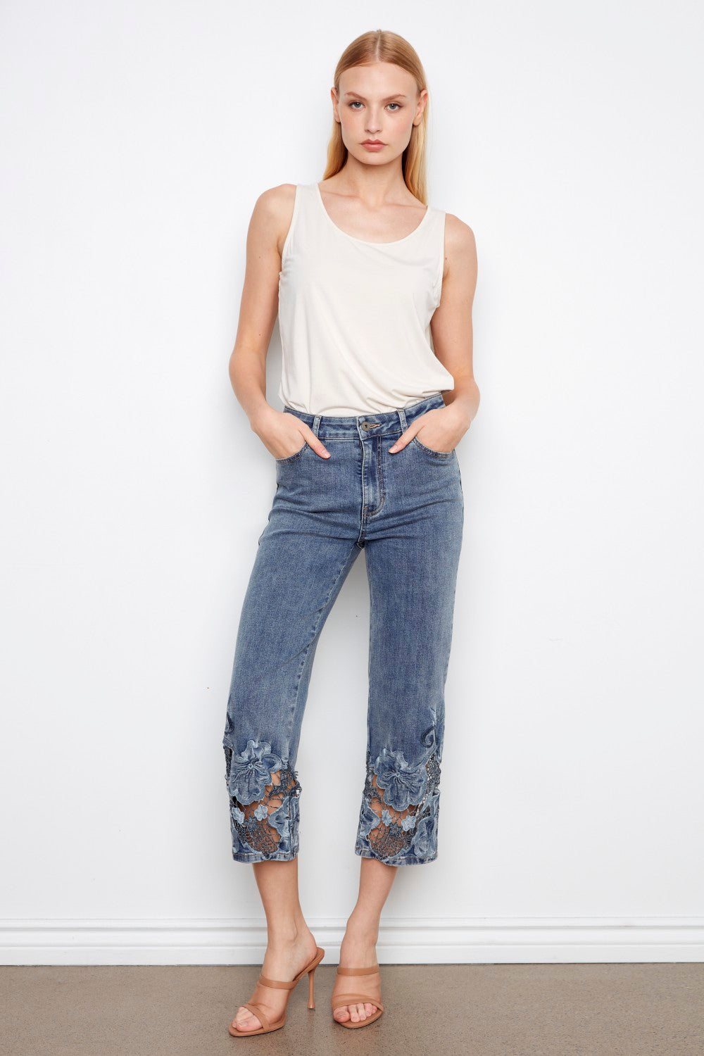 Charlie B Jeans C5648R-431A-156 Medium Blue