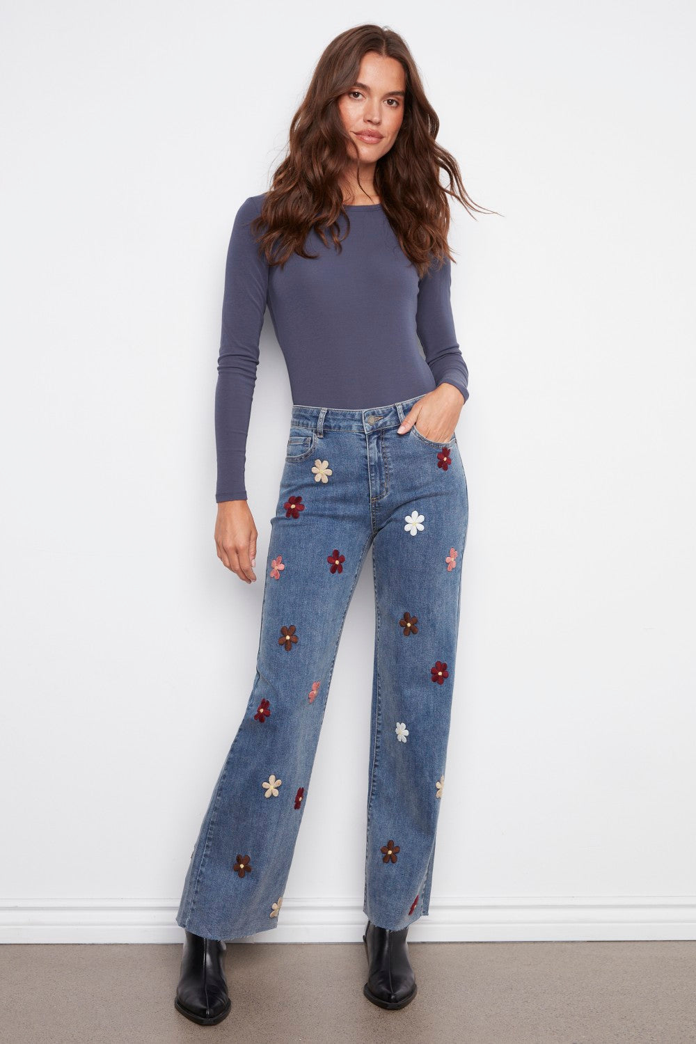 Charlie B Jeans Pant C5665-431A-156 Medium Blue