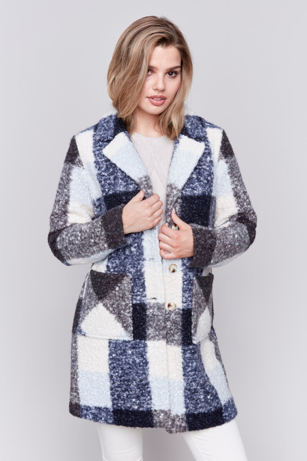 Charlie B Coat C6141Y-707A-P117 Navy