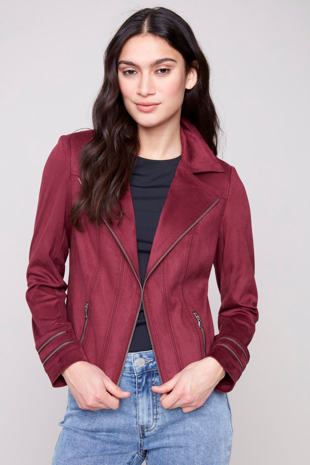 Charlie B Jacke C6231Y-998B-667 Cabernet