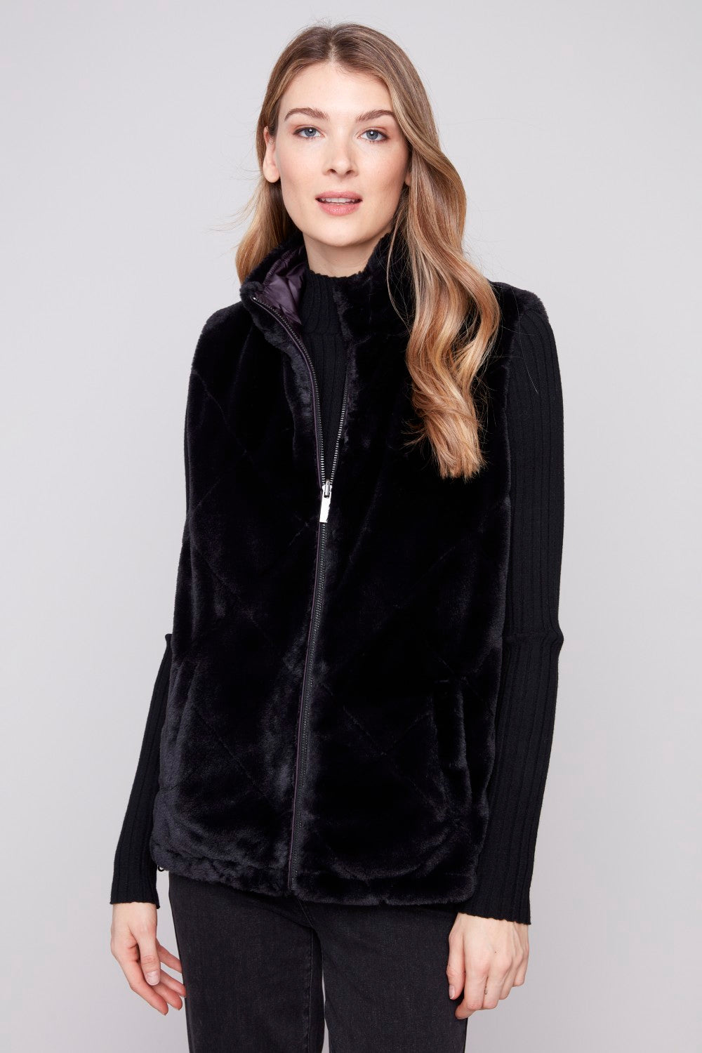 Charlie B Vest C6374P-666A-P001 Black