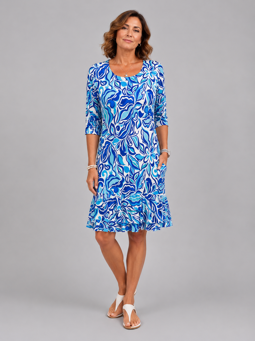 Tango Mango Dress D9443L-5844 Blue