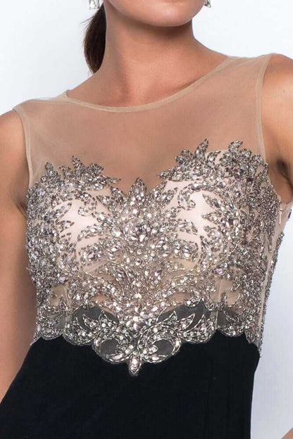 Frank Lyman Dress Style 199100U Black/Nude bmboutique1.myshopify.com