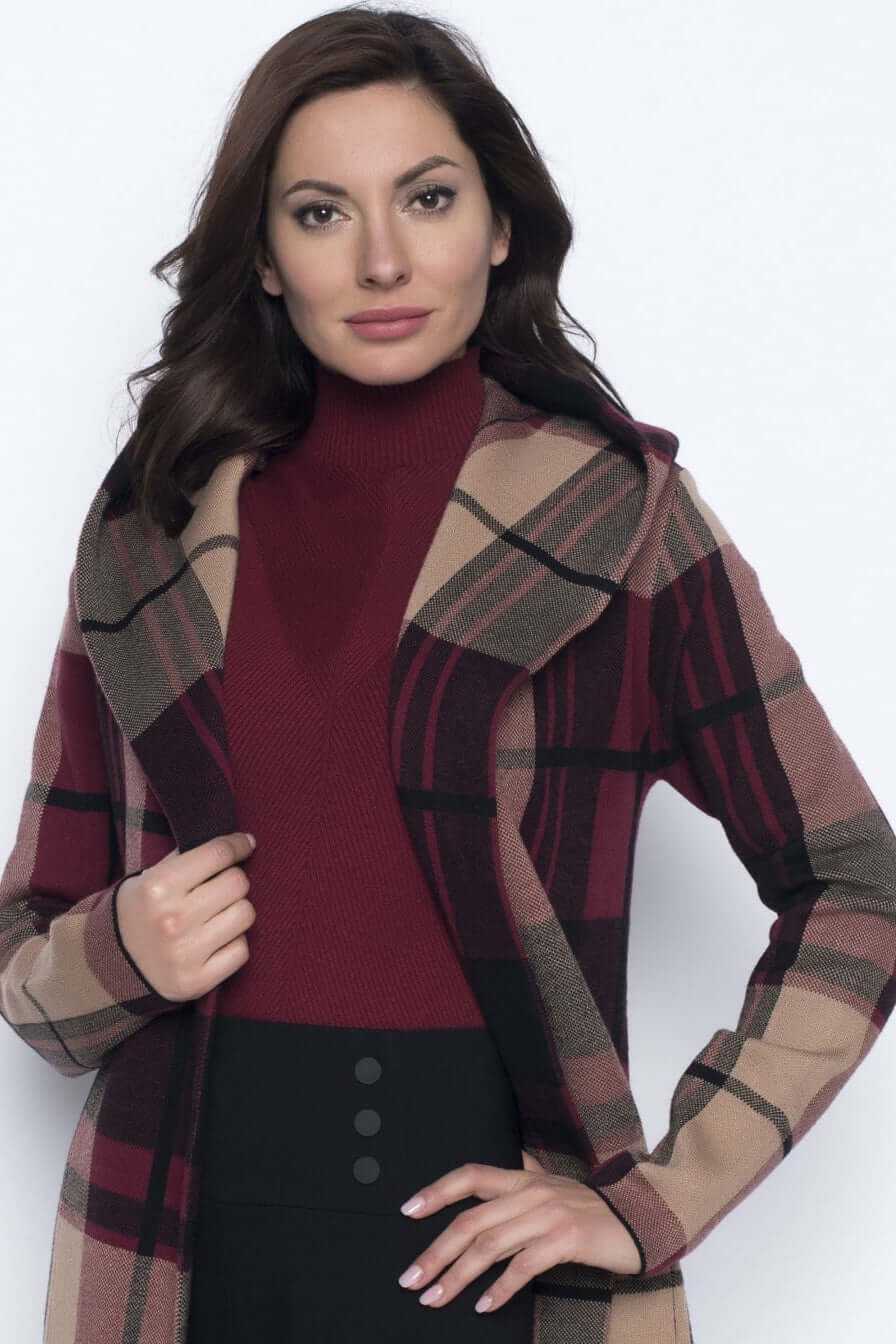 Frank Lyman Cardigan 203178U Burgundy/Chestnut bmboutique1.myshopify.com