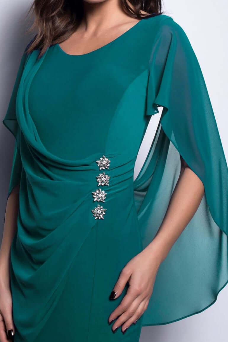 d&g green dress One-shoulder stretch satin dress in Green for Women