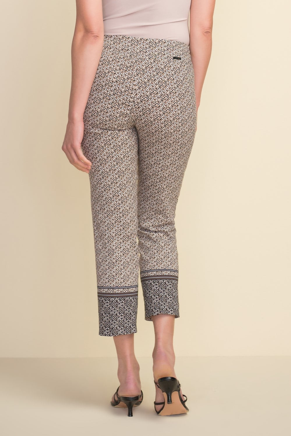 Joseph Ribkoff Pant 212167 Black/Taupe from BelleMiaBoutique.com 