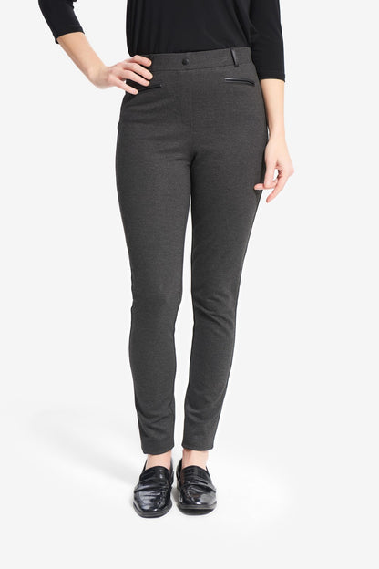 Joseph Ribkoff Pant 214249 Charcoal from BelleMiaBoutique.com 