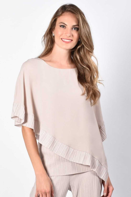 Frank Lyman Top 216344 Oatmeal bmboutique1.myshopify.com