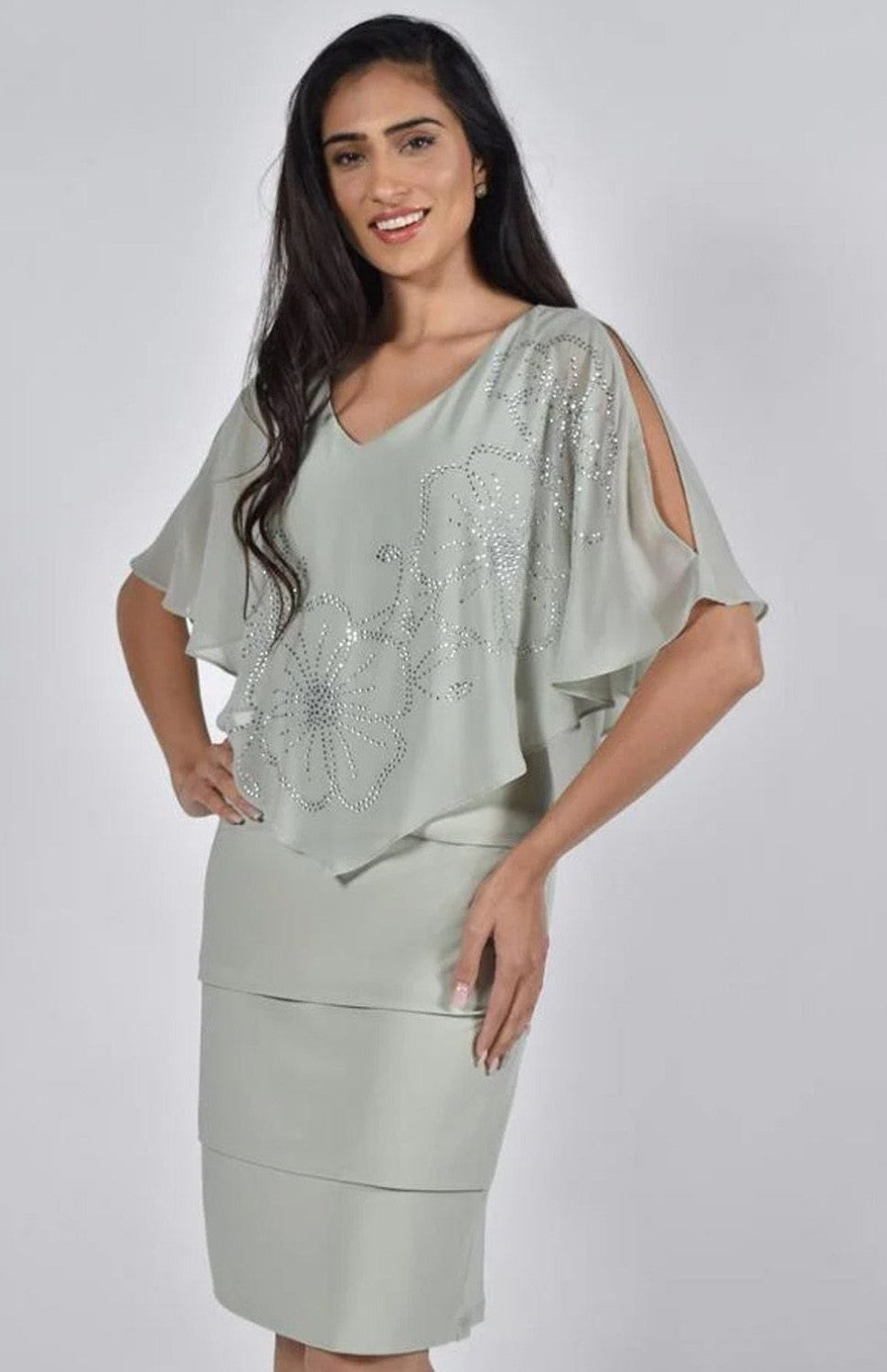 Frank Lyman Dress 222015 Green Tea