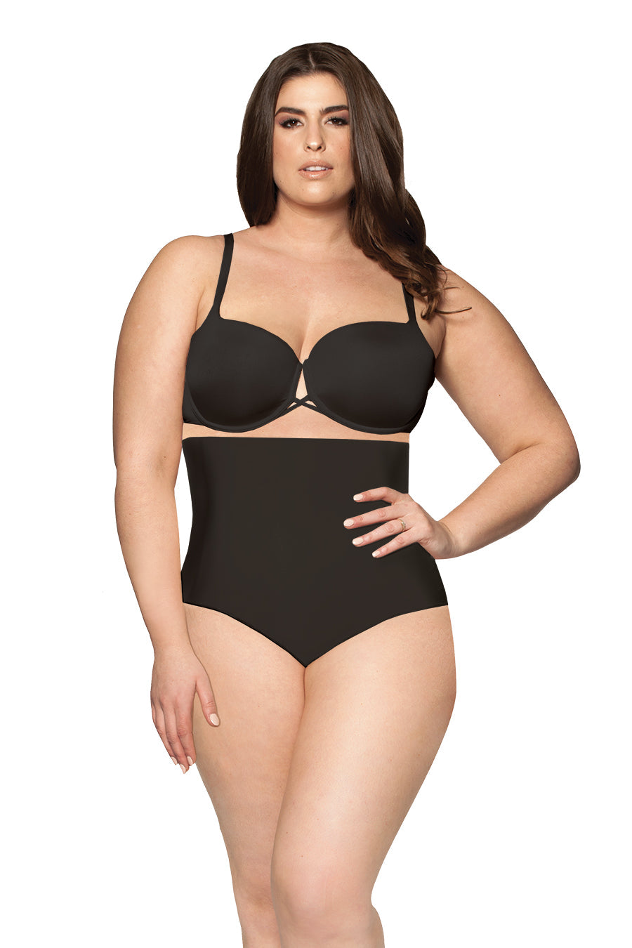 Body Hush The Catwalk High-Waisted Seamless Shaping Panty in Black - Busted  Bra Shop