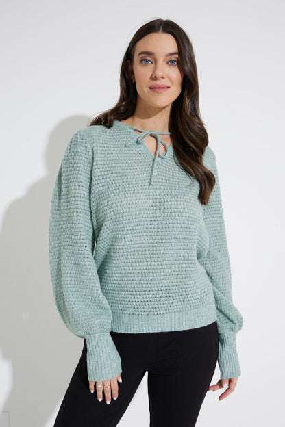 Emproved Pullover mit Frontbindung A2210-FS Frosted-Seafoam