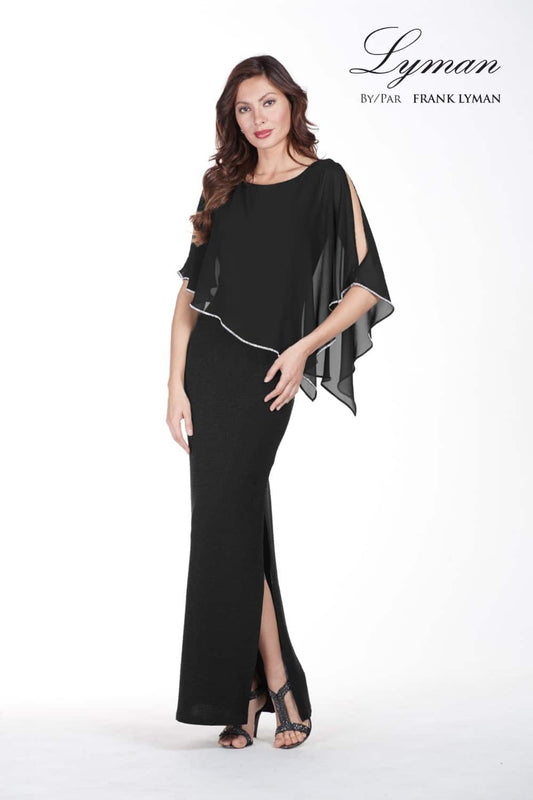 Frank Lyman Dress Style 179257-BLKS Black/Silver Belle Mia Boutique