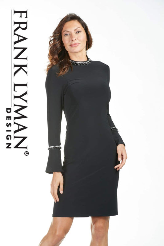Frank Lyman Robe Style 185022 Noir Belle Mia Boutique