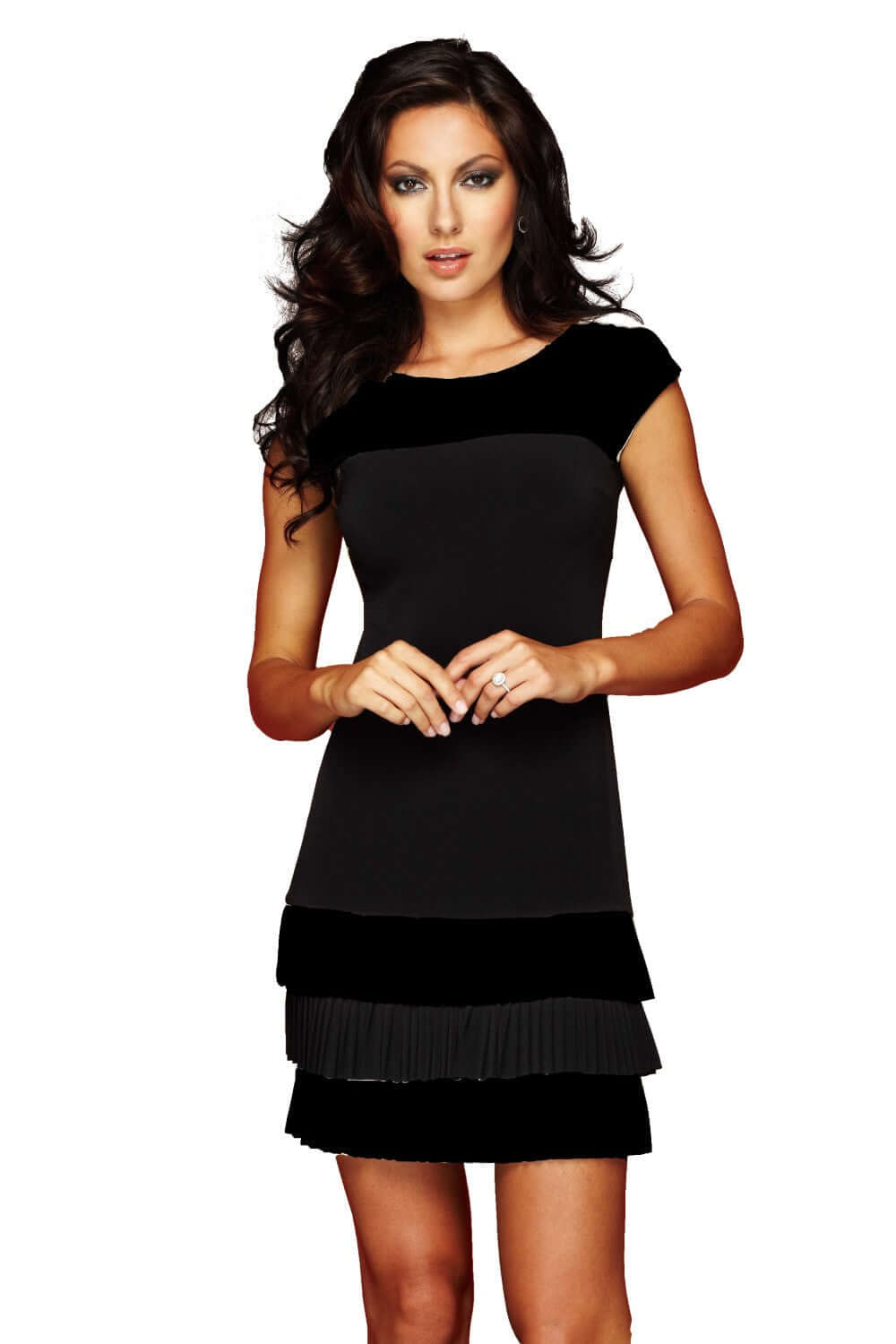 Frank Lyman Dress Style 31029-BB-Black/Black Belle Mia Boutique