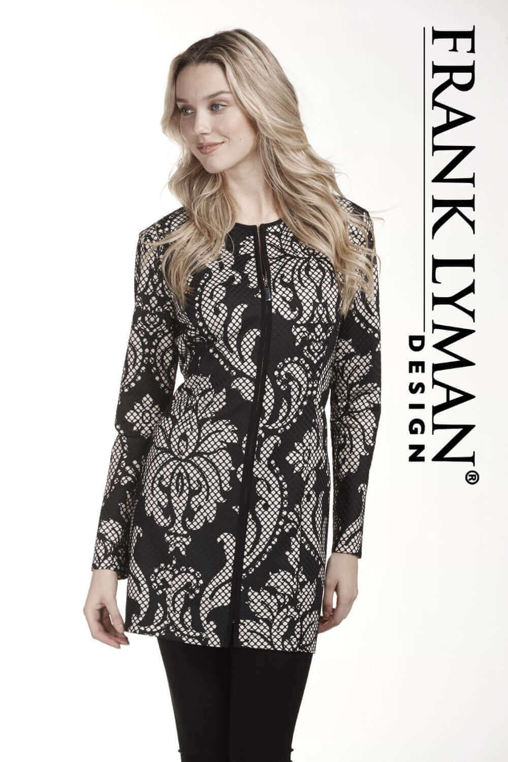 Frank Lyman Jacket Style 183653 Black/Gray Belle Mia Boutique