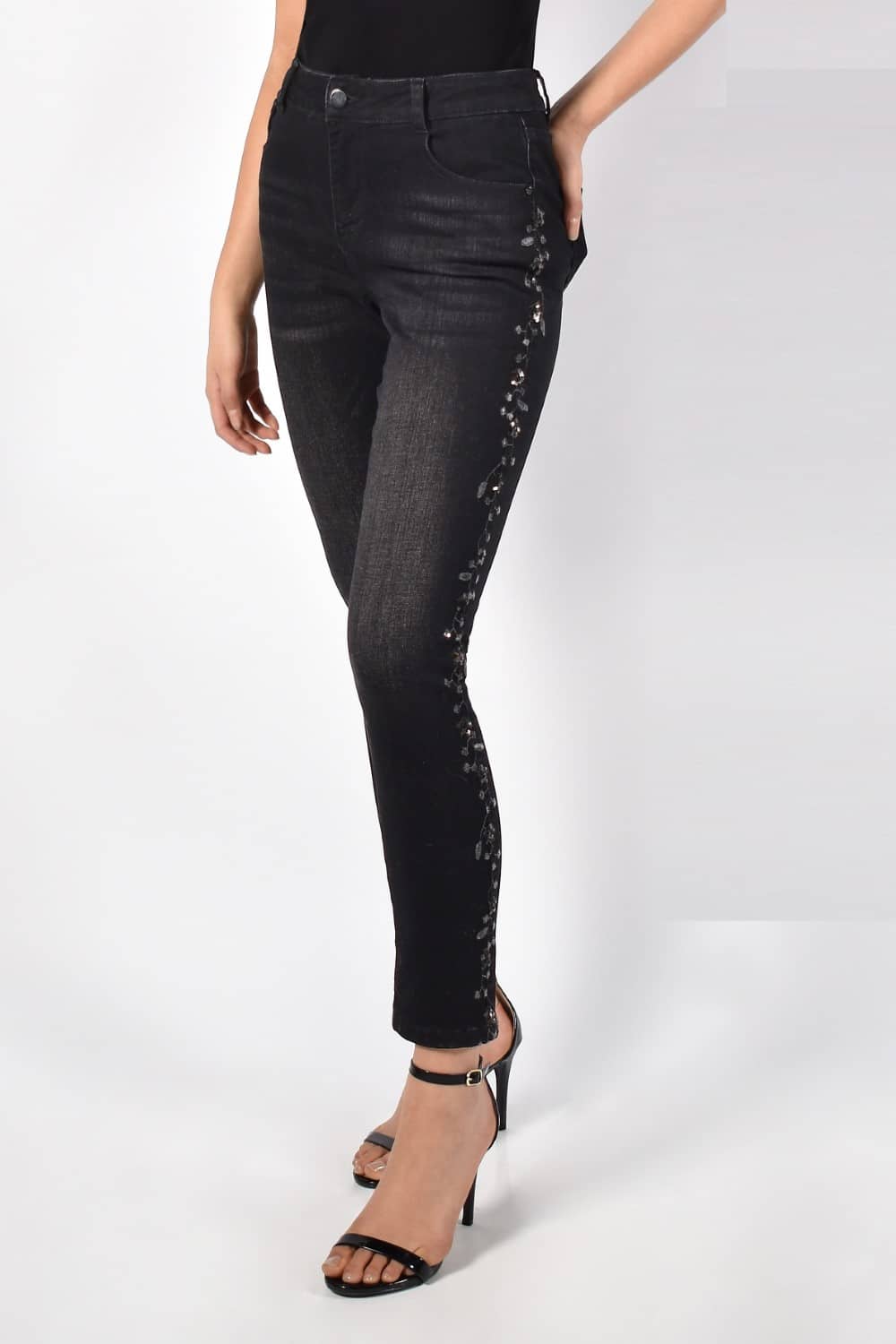 Frank Lyman Pant 213128U Charcoal/Gunmetal bmboutique1.myshopify.com