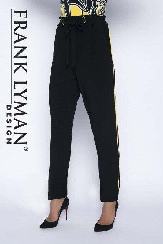 Frank Lyman Pantalon Style 191037 Noir/Jaune de BelleMiaBoutique.com