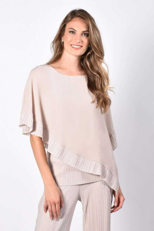 Frank Lyman Top 216344 Oatmeal bmboutique1.myshopify.com
