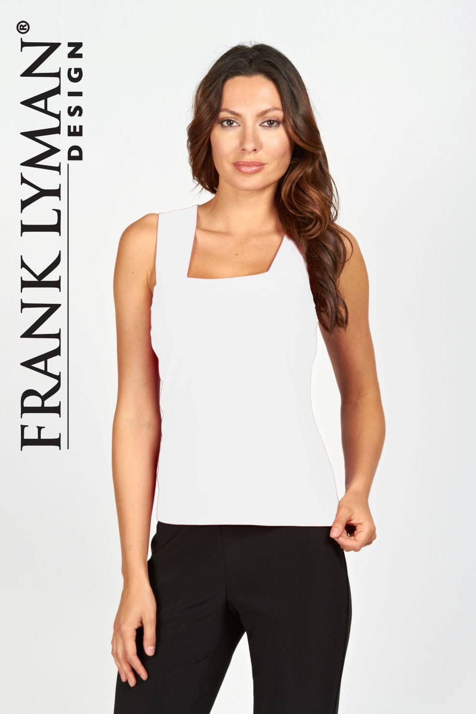 Frank Lyman Top Style 054-W White Belle Mia Boutique