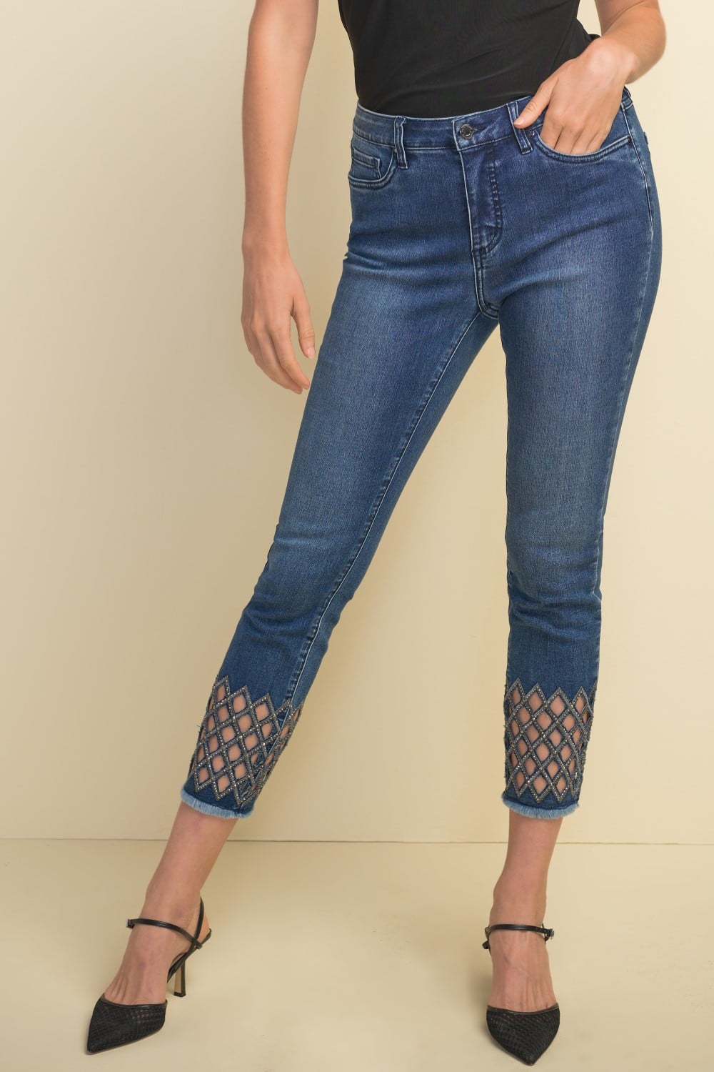 Joseph Ribkoff Jeans 211967 Denim-Medio-Azul Belle Mia Boutique