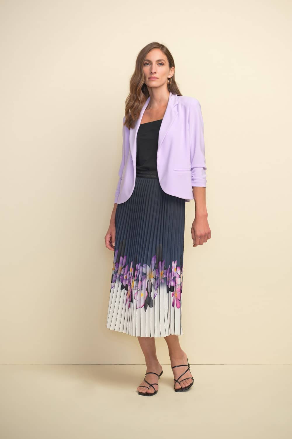 Joseph Ribkoff Skirt 211956 Midnight/Purple/Multi Belle Mia Boutique