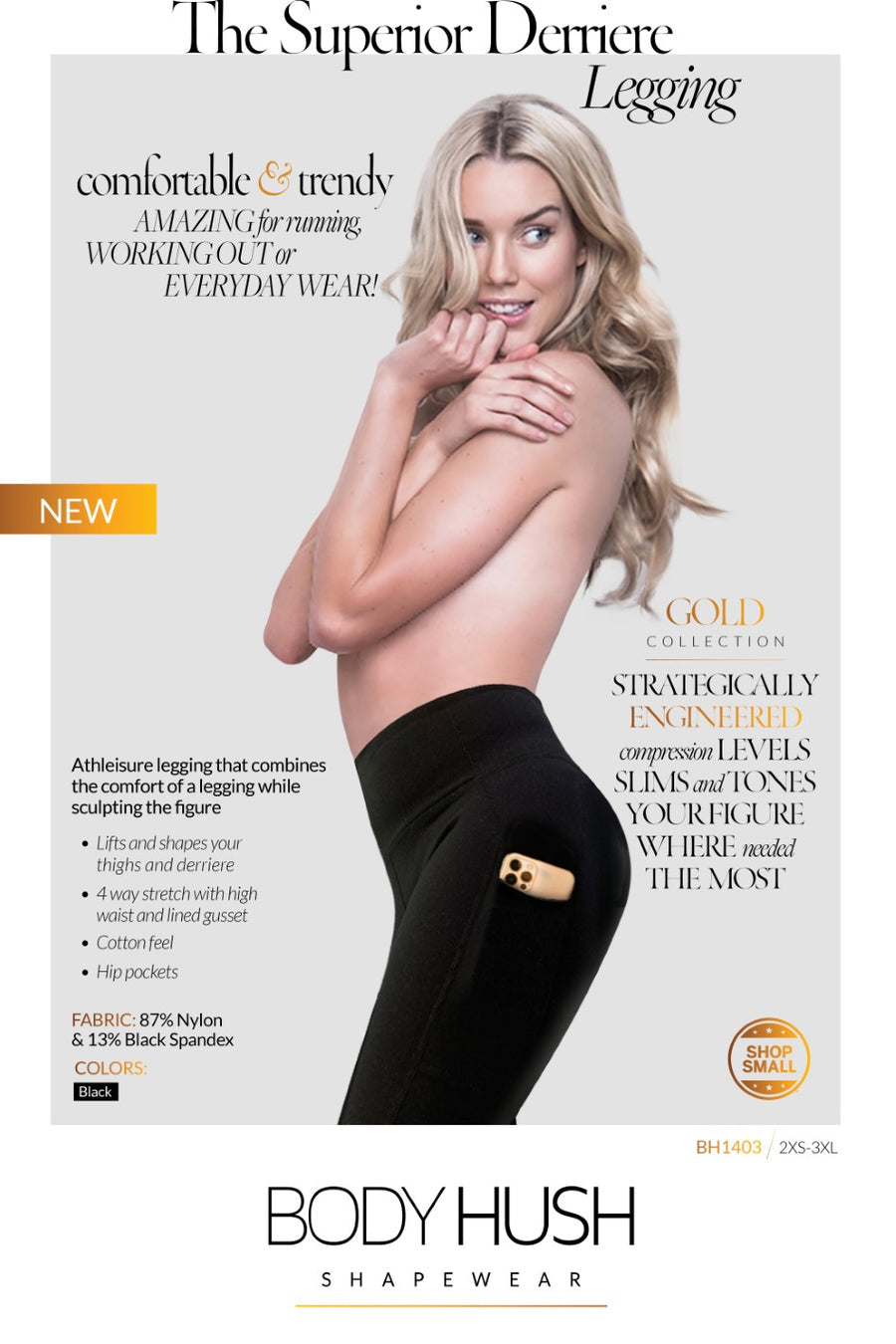Body Hush Shapewear Lingerie Superior Derriere Legging BH1403 – Belle Mia  Boutique