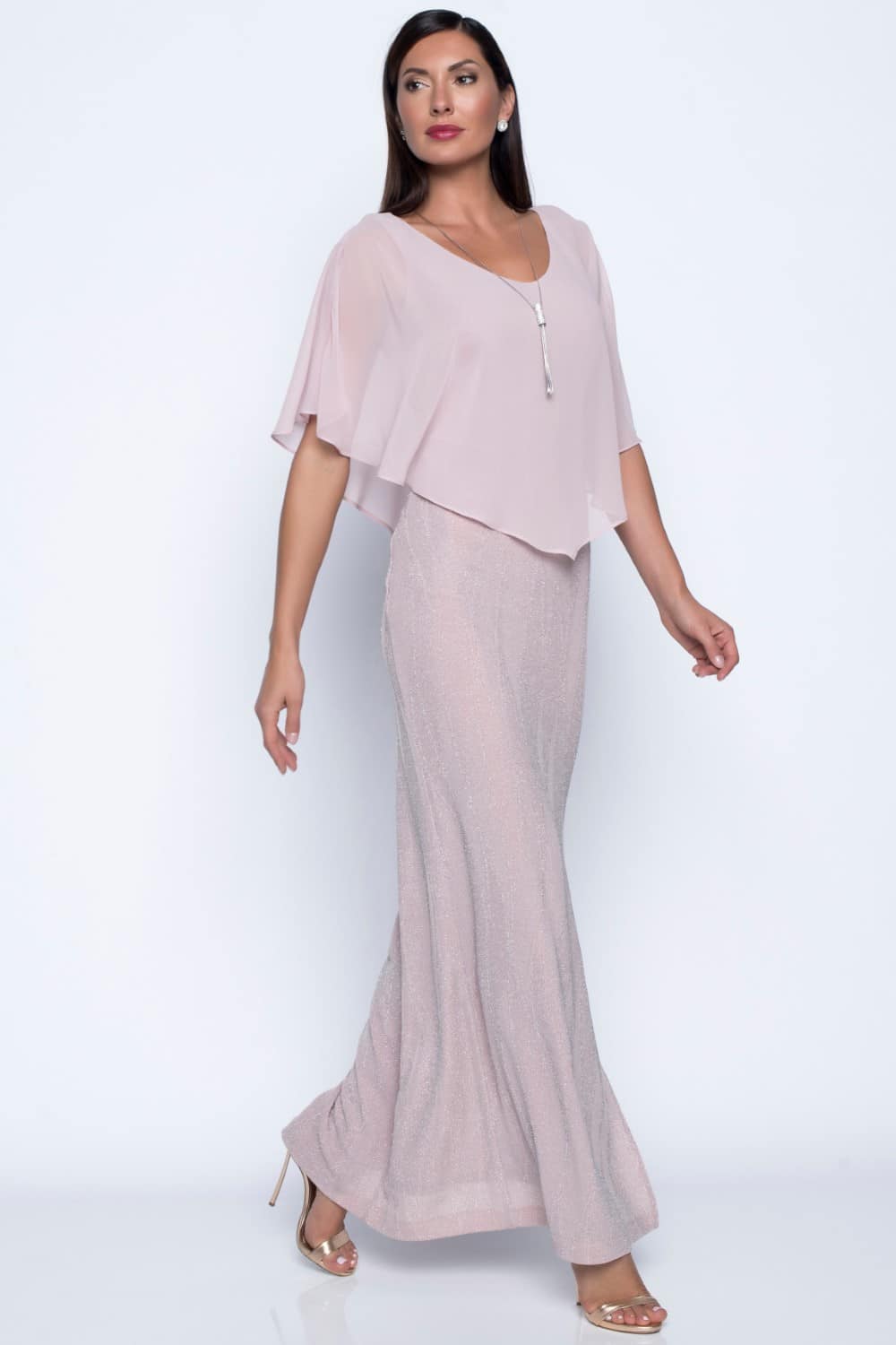 Lyman Gown 208272 Pink/Silver Belle Mia Boutique