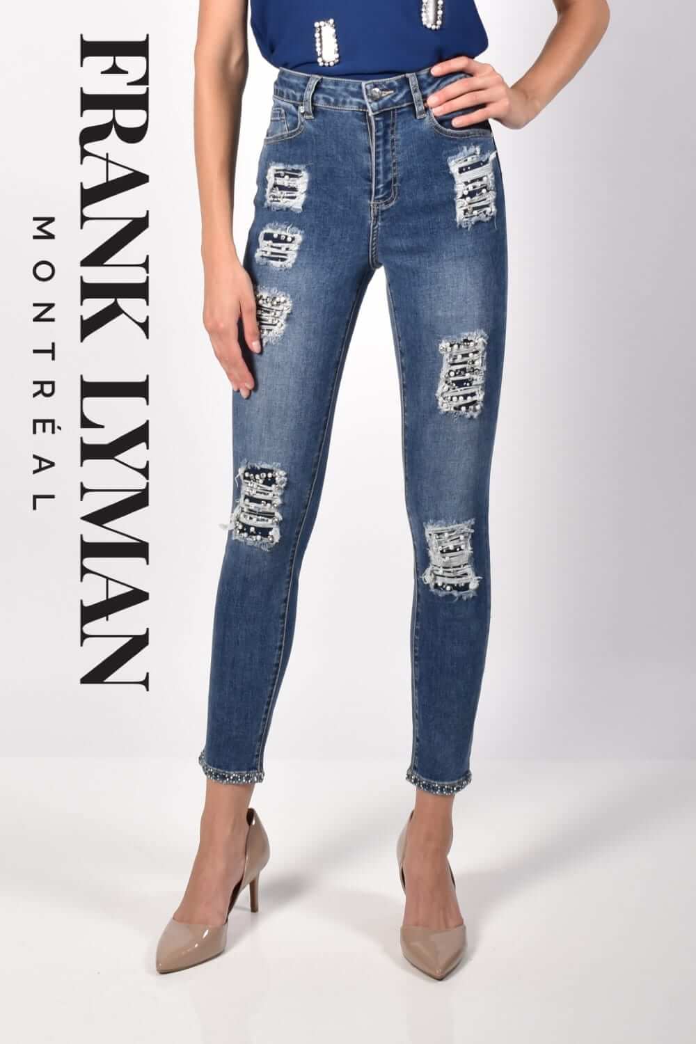 Frank Lyman Denim 216112U Blue/Pearl bmboutique1.myshopify.com