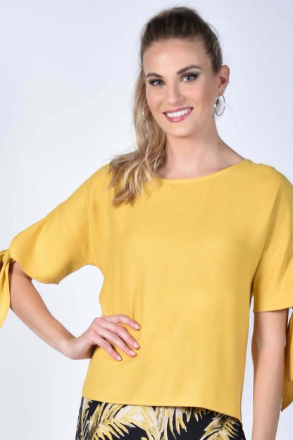 Frank Lyman Top 211157-Y Yellow Belle Mia Boutique