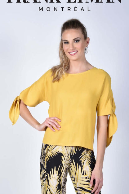 Frank Lyman Top 211157-Y Yellow Belle Mia Boutique